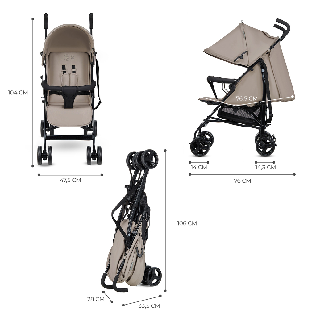 KINDERKRAFT Kočík golfový Tik Beige