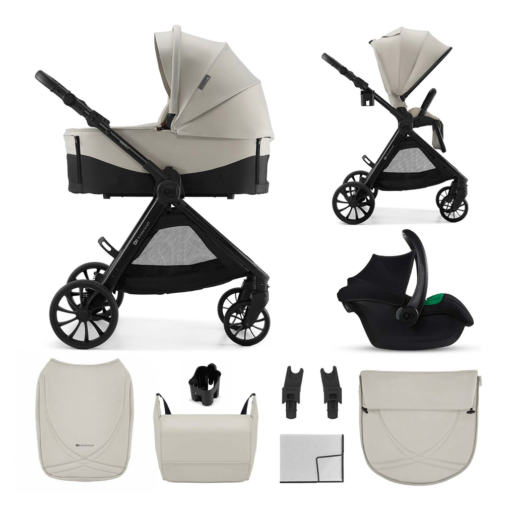 KINDERKRAFT Kočík kombinovaný Vesto 2 3v1 Beige