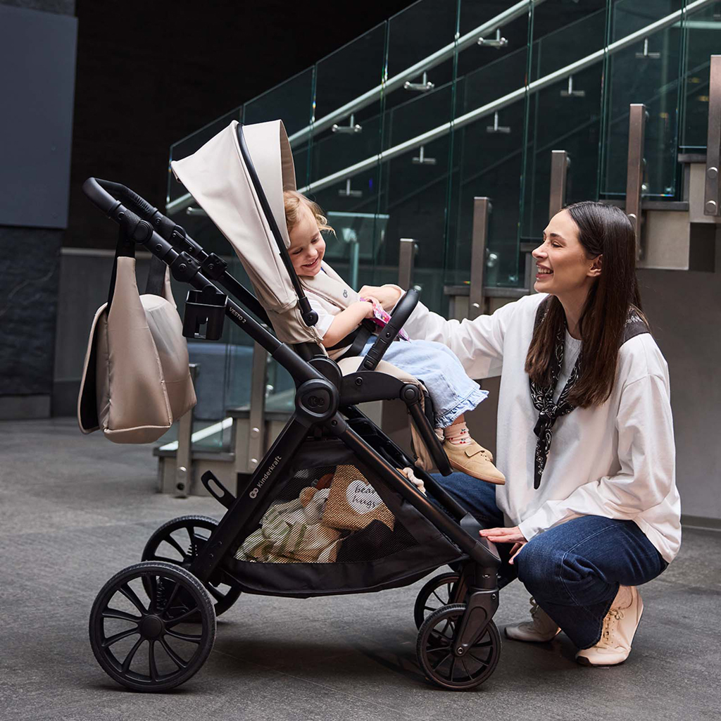 KINDERKRAFT Kočík kombinovaný Vesto 2 3v1 Beige