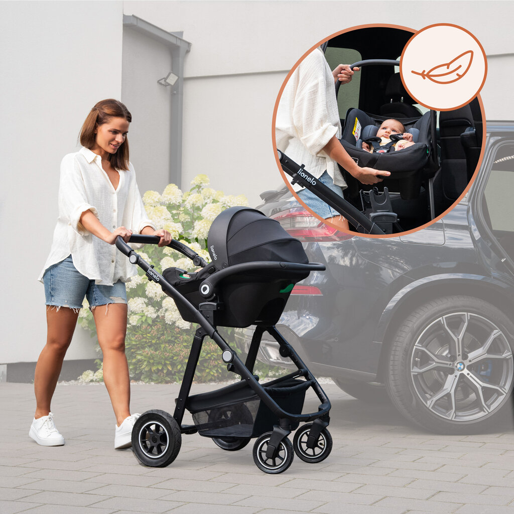 LIONELO Autosedačka Astrid i-Size (40-87 cm) Black Grey