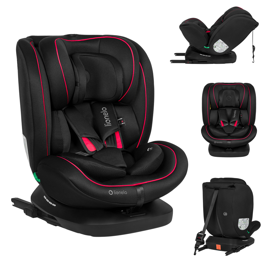 LIONELO Autosedačka Bastiaan i-Size (40-150 cm) Black Red