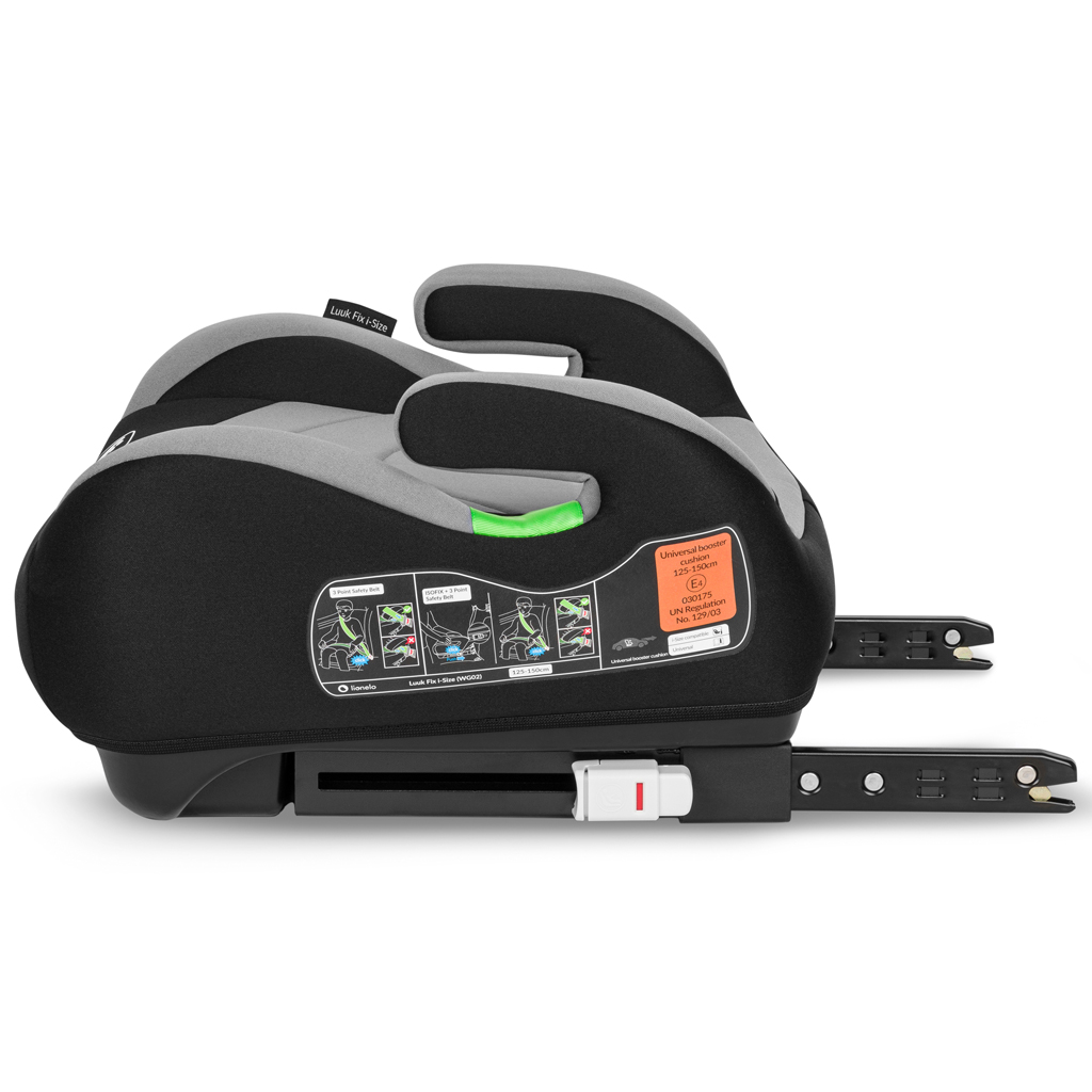 LIONELO Podsedák Luuk Fix i-Size (125-150 cm) Grey Stone