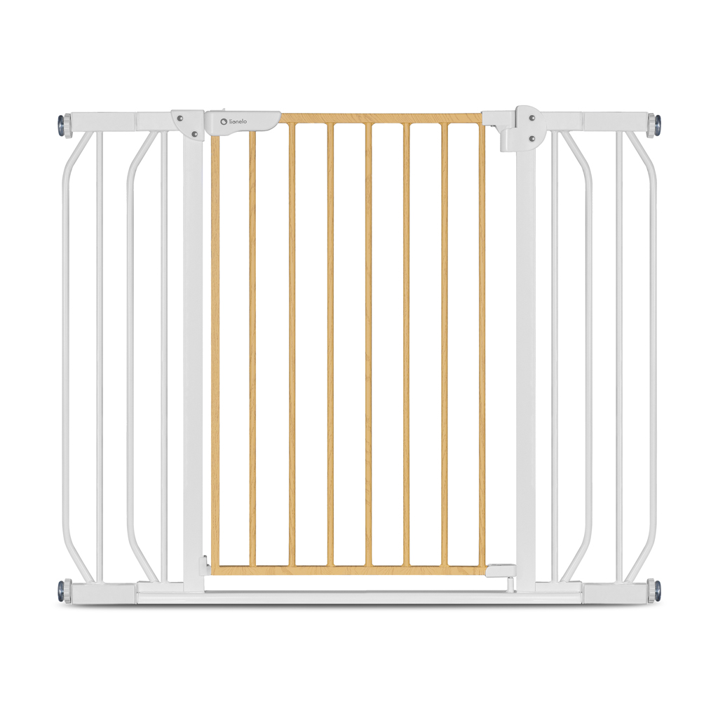LIONELO Detská zábrana Truus Slim White Natural 75-105 cm