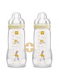 MAM ľahev Baby Bottle Fairy Tale 2 x 330 ml double box, 4+ m žltá