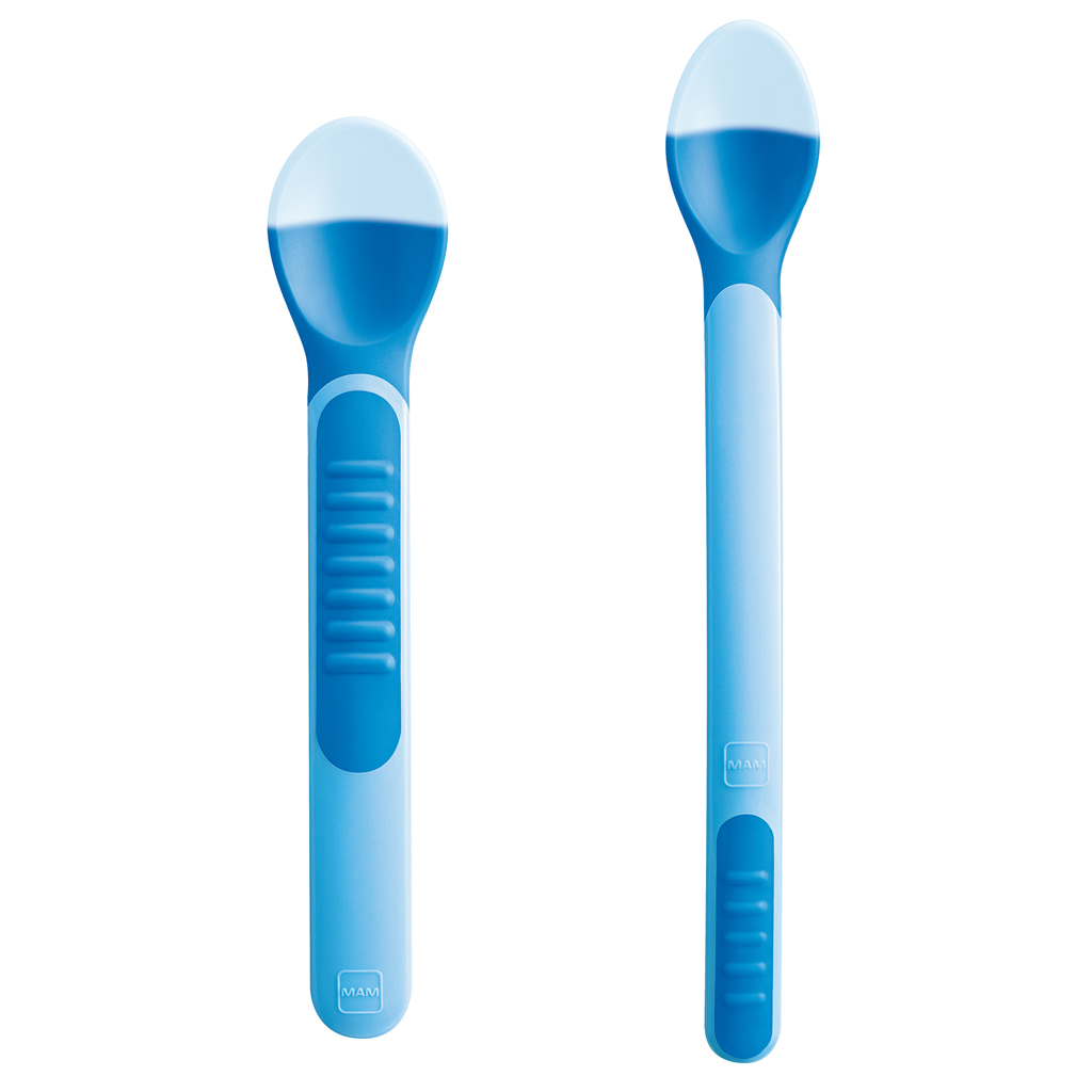 MAM Lyžičky Feeding Spoons & Cover modré 2ks, 6m+