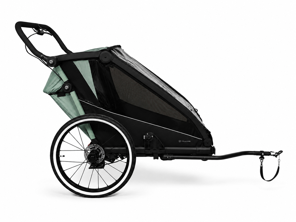 MUUVO Kočík športový, na behanie a za bicykel Trail 3v1 Green
