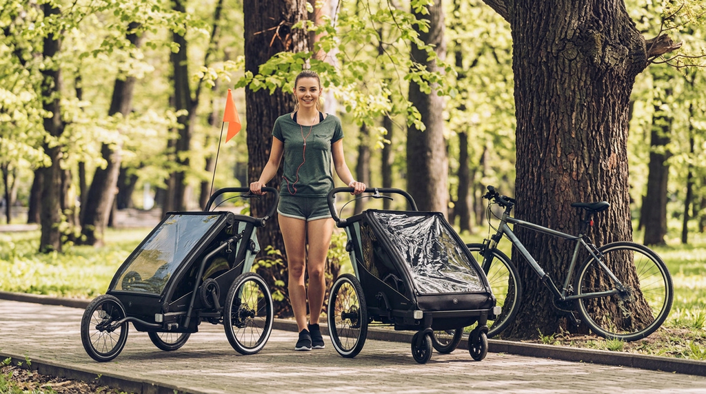 MUUVO Kočík športový, na behanie a za bicykel Trail 3v1 Grey