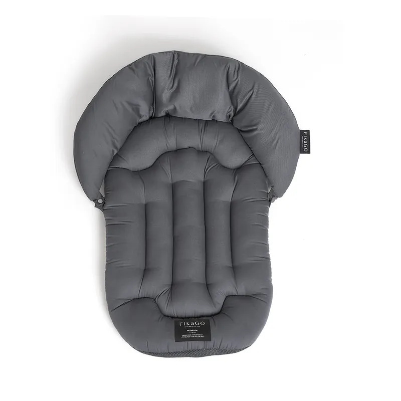 FIKAGO Mäkká podložka s vankúšikom Mushroom Grey M