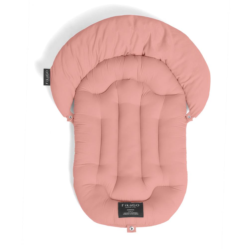 FIKAGO Mäkká podložka s vankúšikom Mushroom Pink L