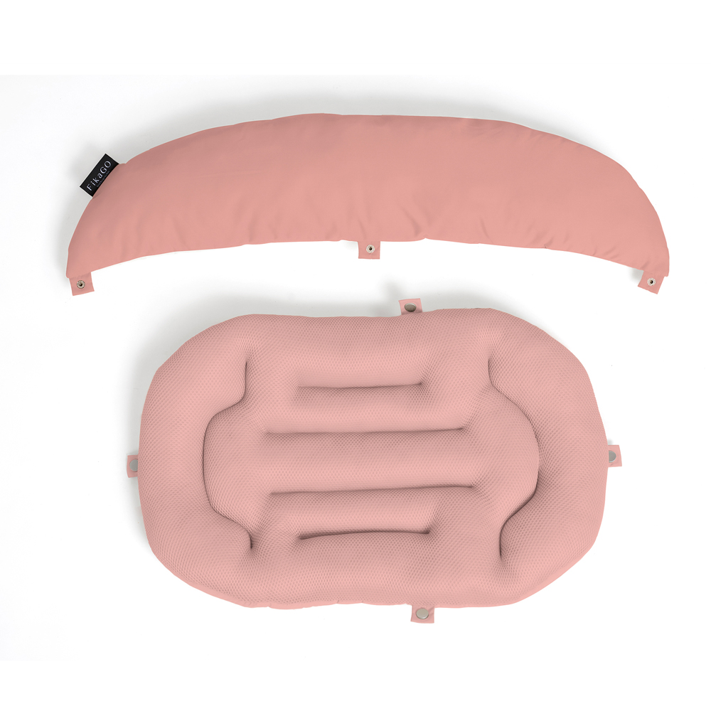 FIKAGO Mäkká podložka s vankúšikom Mushroom Pink L