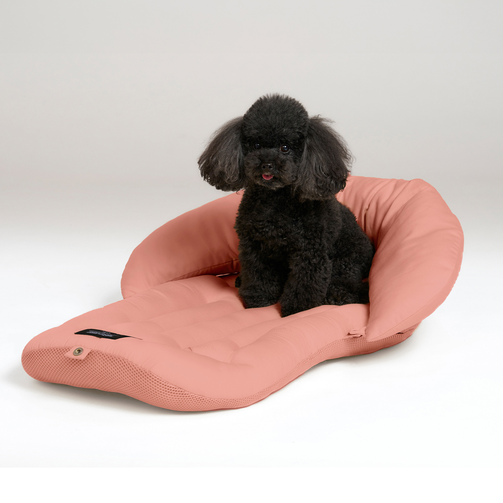 FIKAGO Mäkká podložka s vankúšikom Mushroom Pink L