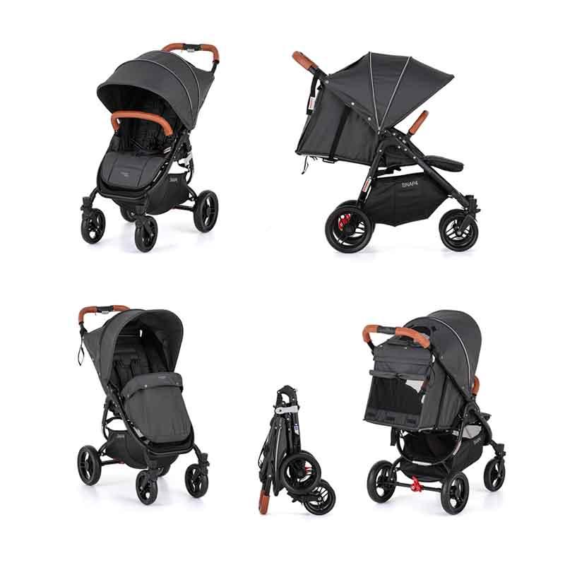 VALCO BABY Kočárek sportovní Snap 4 Flat Matte LTD Edition Signature Grey, ekokůže