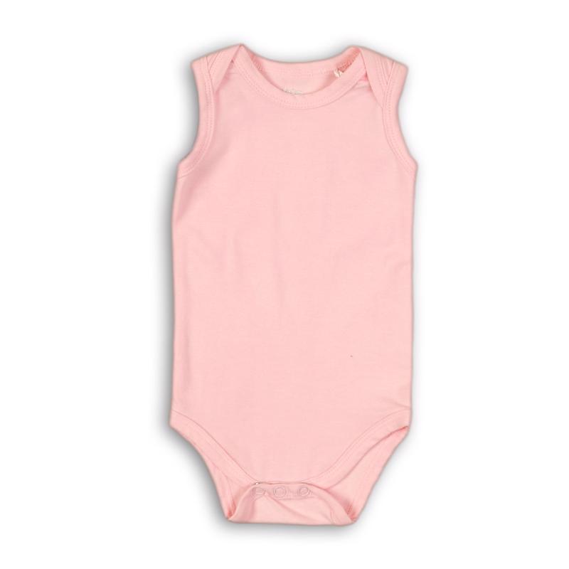 Body bez rukávov Basics 50/56 Light pink