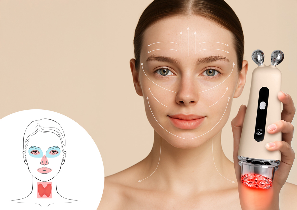 NENO Beauty Prístroj na spevnenie a kontúrovanie tváre s technológiou EMS a RF Algo