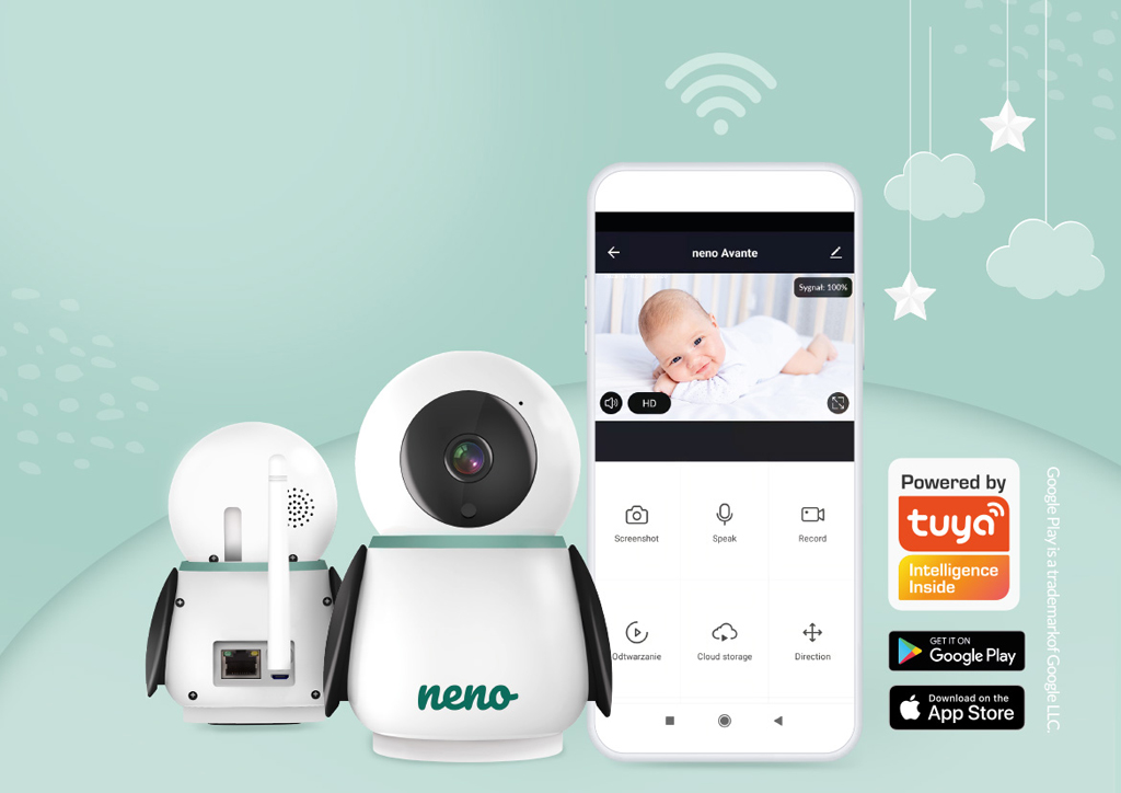 NENO Pestúnka detská smart wi-fi / Video monitor Avante