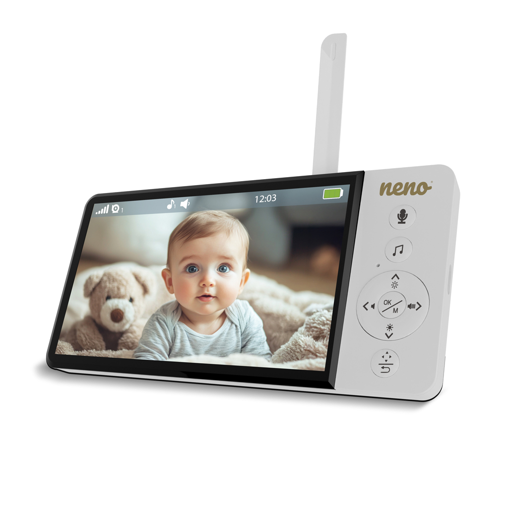 NENO Video pestúnka Ciao, bezdrôtový 5" monitor, otočná kamera, batéria 5000 mAh a VOX režim