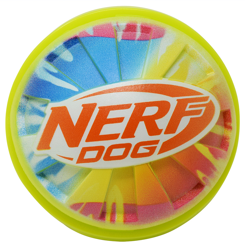 NERF DOG Hračka pre psov pískacia loptička s farebným úchopom 10 cm
