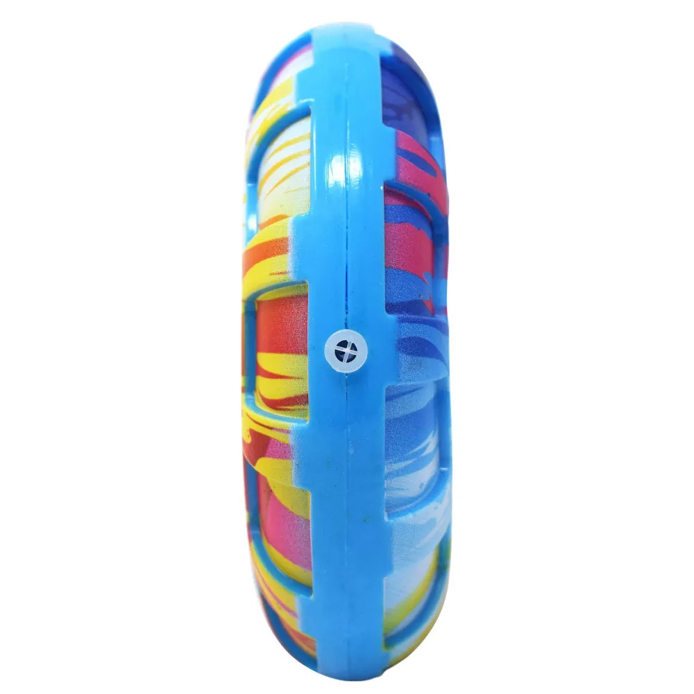 NERF DOG Hračka pre psov pískací kruh s farebným úchopom 15 cm