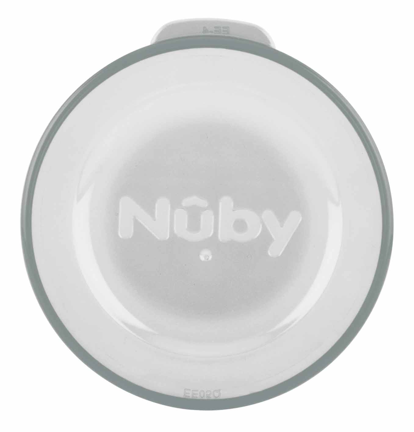 NUBY Hrnček Tritan netečúci s uškami 360°, 6 m+ svetlo sivý