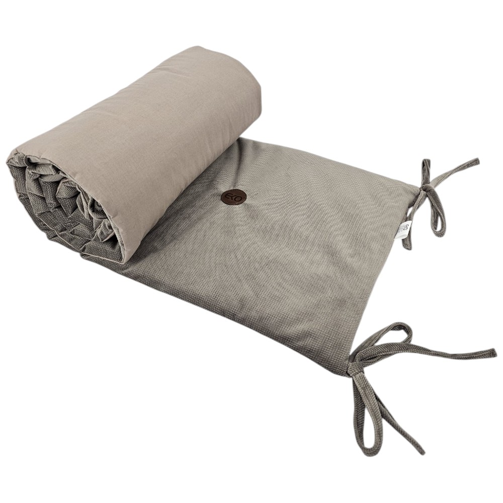 EKO Mantinel do postieľky bavlnený Velvet Dark Beige 180cm