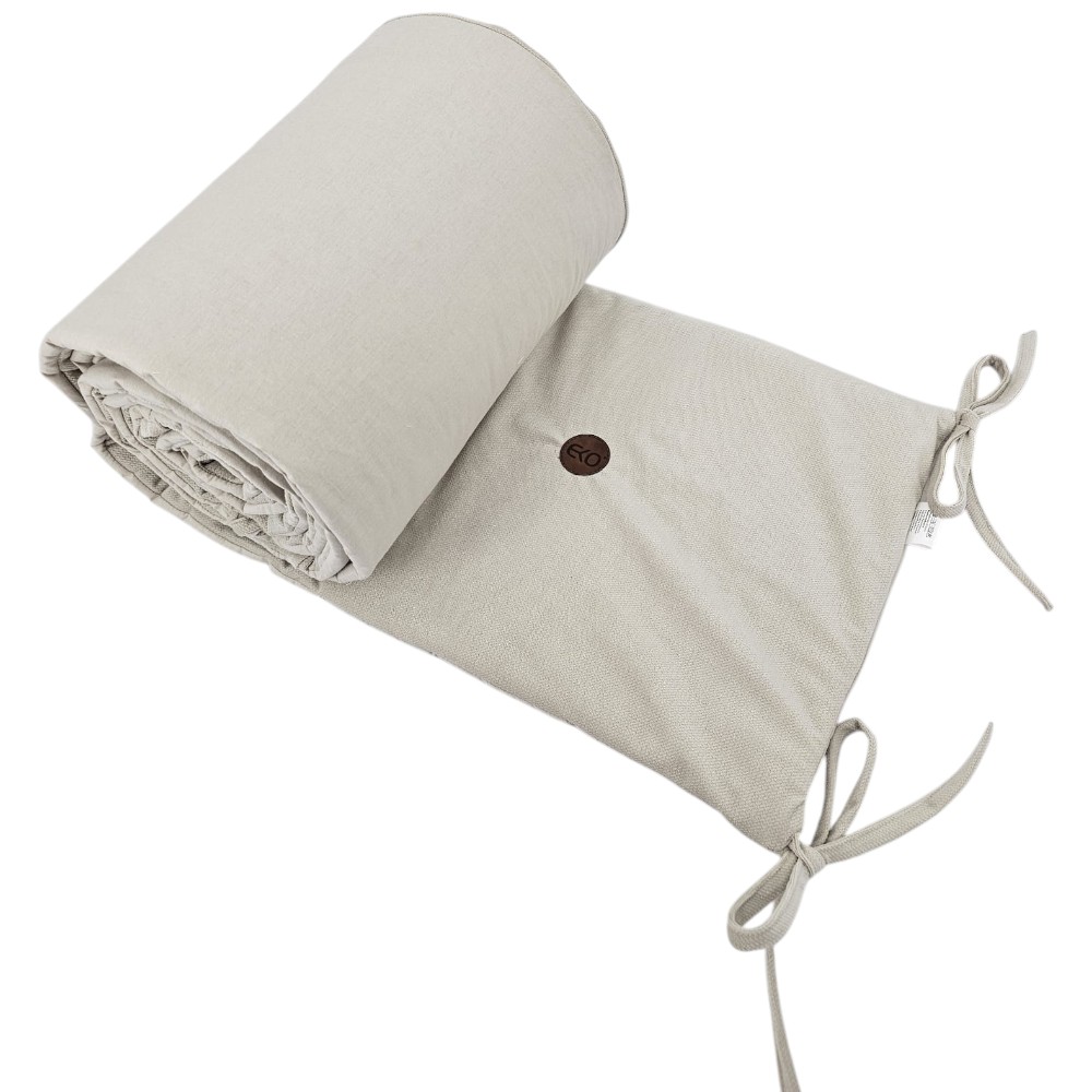 EKO Mantinel do postieľky bavlnený Velvet Light Beige 180cm