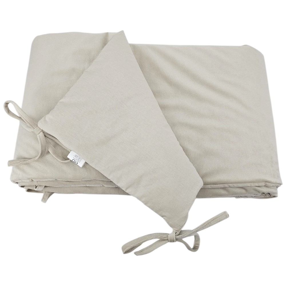 EKO Mantinel do postieľky bavlnený Velvet Light Beige 360cm