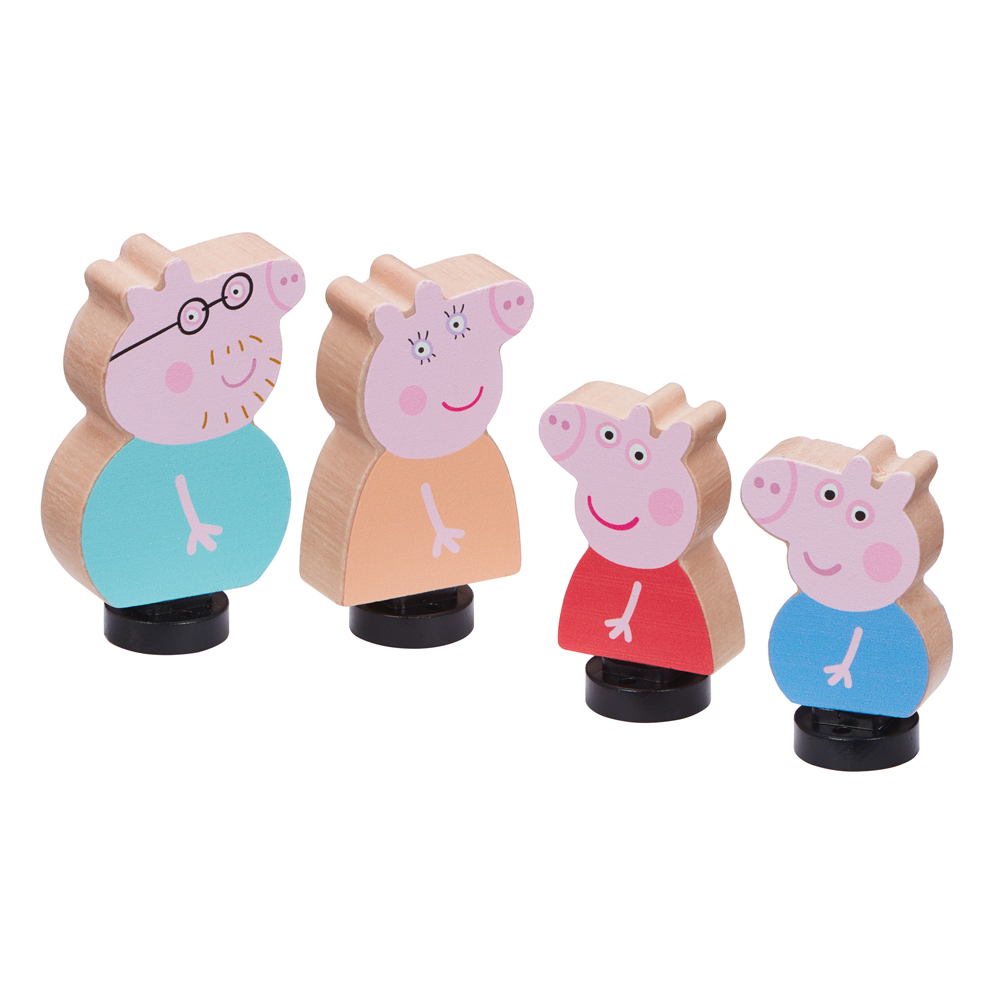 PEPPA PIG Rodinka dřevěná, figurky 4 kusy