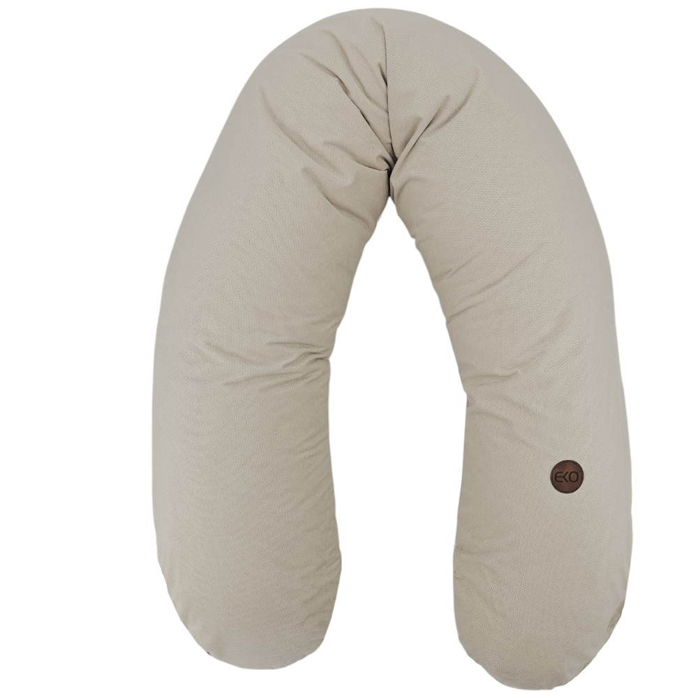 EKO Vankúš na dojčenie bavlnený Velvet Light Beige 180cm