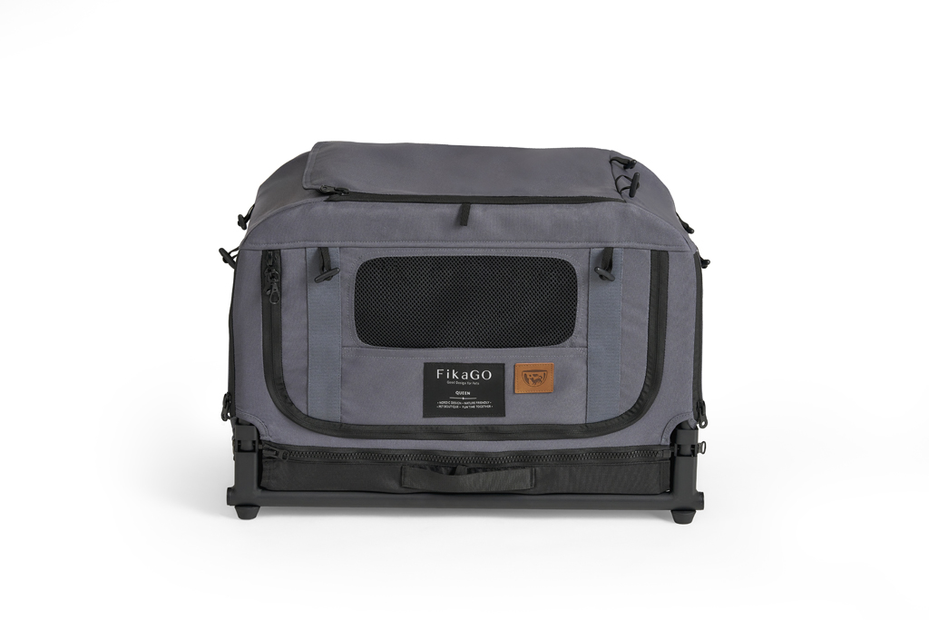 FIKAGO Skladacia kennel prepravka Queen XS Grey