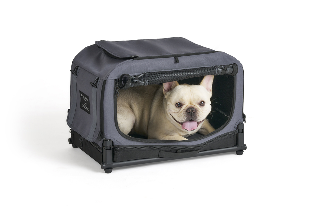 FIKAGO Skladacia kennel prepravka Queen XS Grey