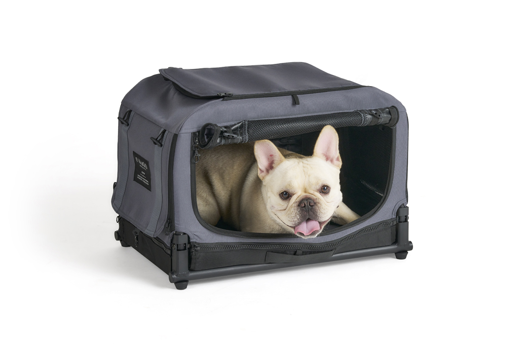 FIKAGO Skladacia kennel prepravka Queen XS Grey