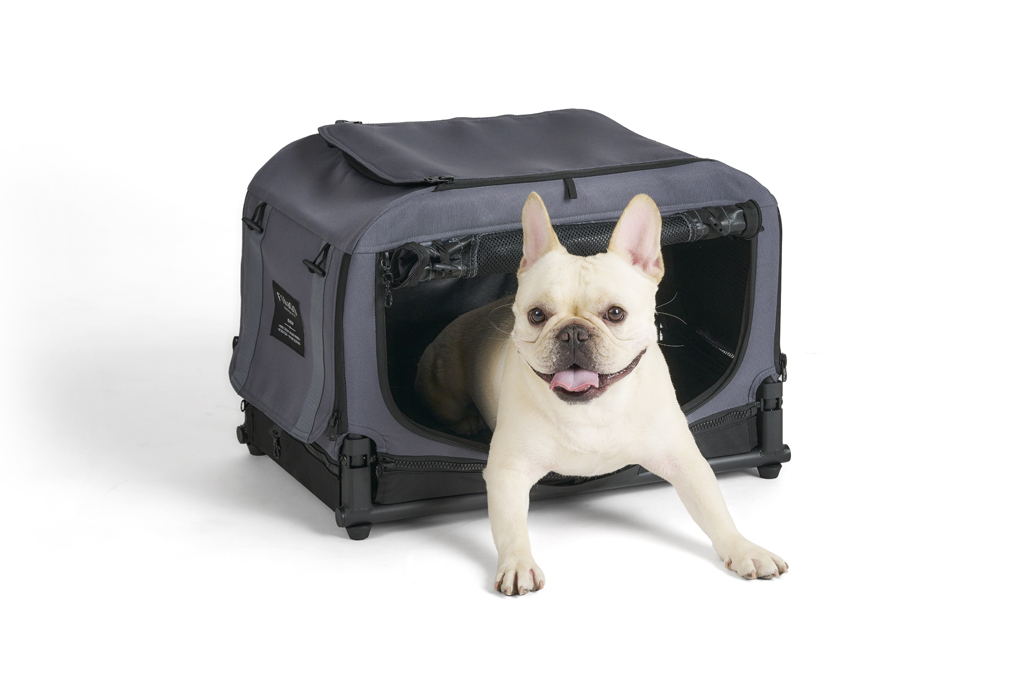 FIKAGO Skladacia kennel prepravka Queen XS Grey