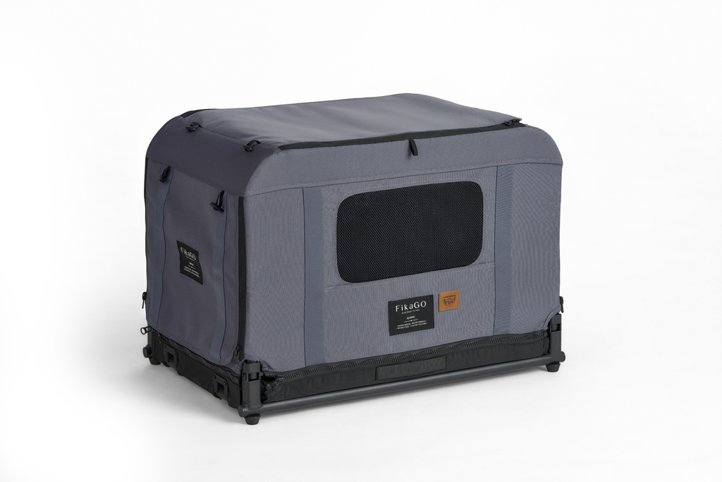 FIKAGO Skladacia kennel prepravka Queen S Grey
