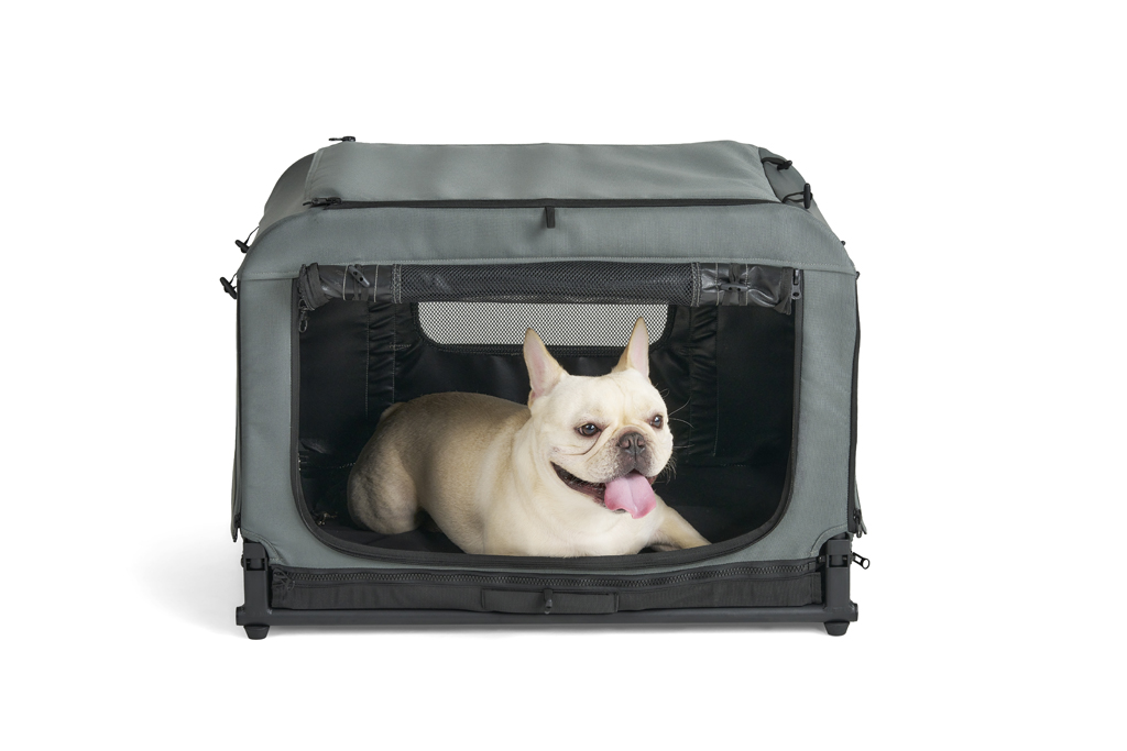 FIKAGO Skladacia kennel prepravka Queen S Grey