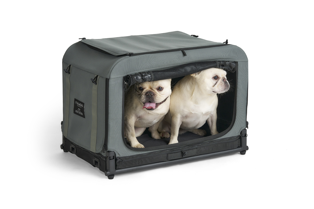 FIKAGO Skladacia kennel prepravka Queen S Grey