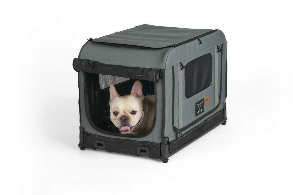 FIKAGO Skladacia kennel prepravka Queen S Grey