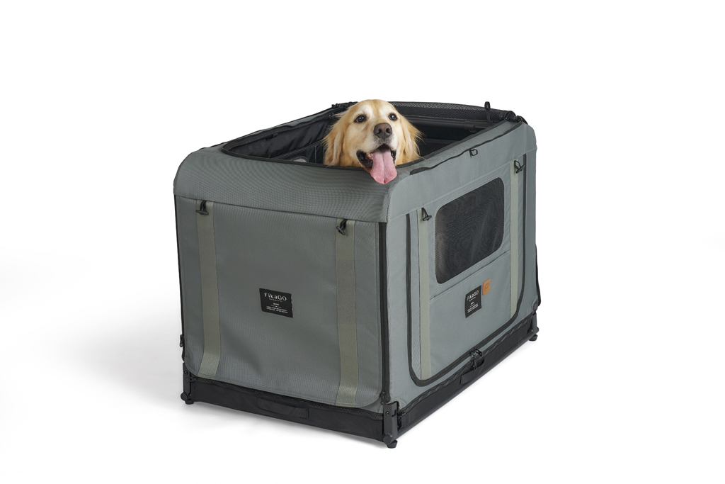 FIKAGO Skladacia kennel prepravka Queen L Grey
