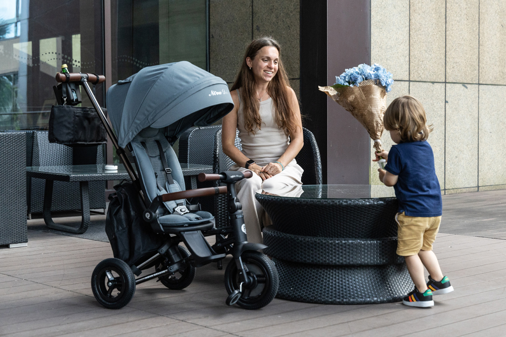 QPLAY Trojkolka Nova Deluxe 5v1 Beige, 10-72 mesiacov
