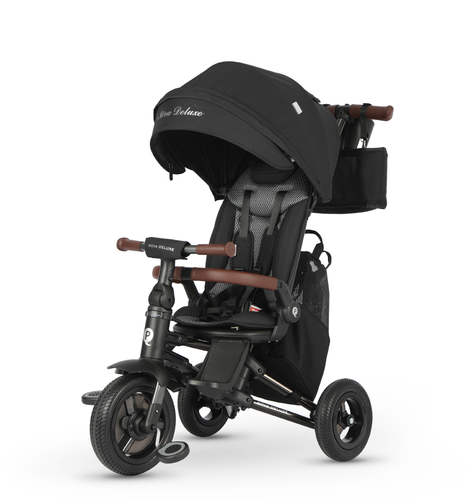 QPLAY Trojkolka Nova Deluxe 5v1 Black, 10-72 mesiacov