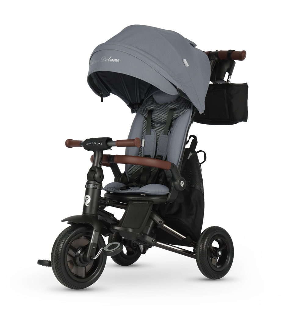 QPLAY Trojkolka Nova Deluxe 5v1 Grey, 10-72 mesiacov