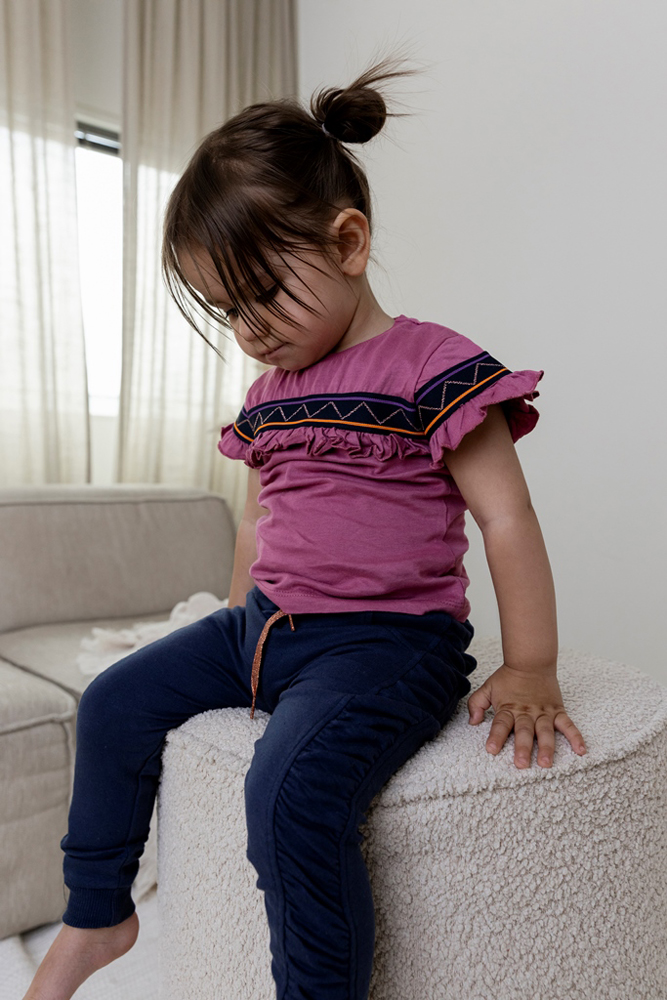 DIRKJE Tričko kr. rukáv tm. ružová dievča veľ.80