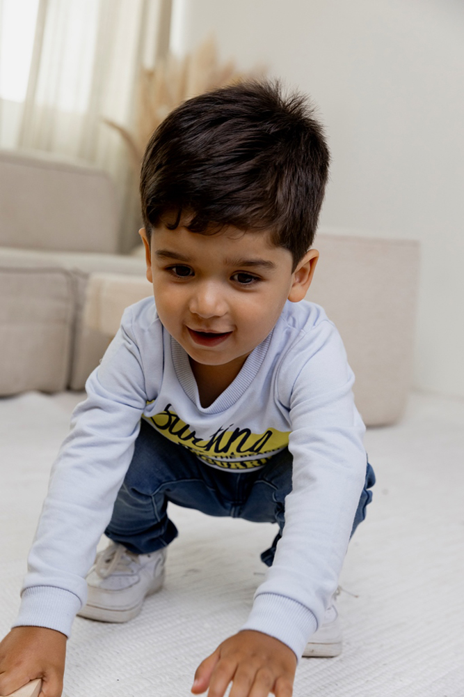 DIRKJE Mikina bledomodrá chlapec veľ.62