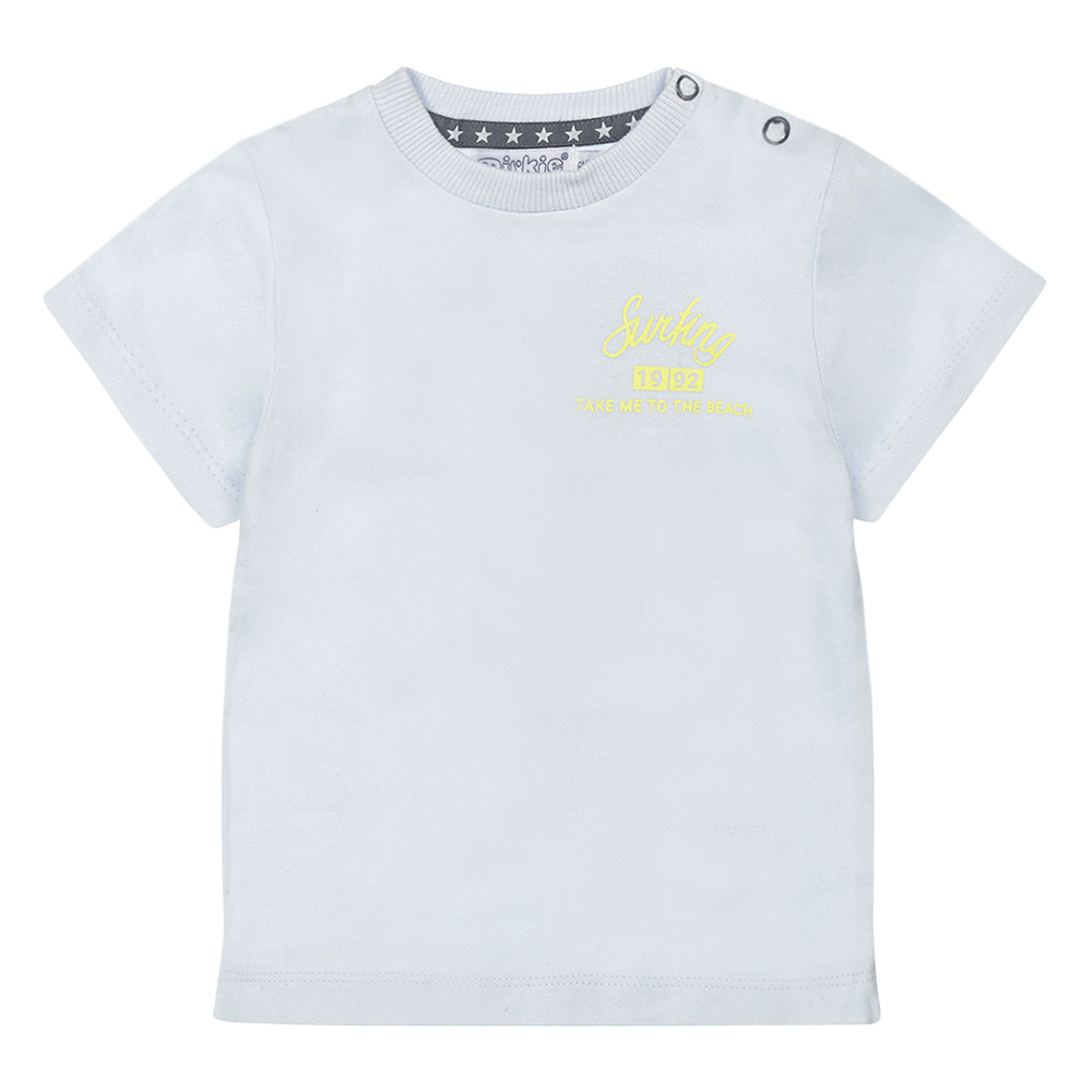 DIRKJE Tričko kr. rukáv bleděmodrá kluk vel.74