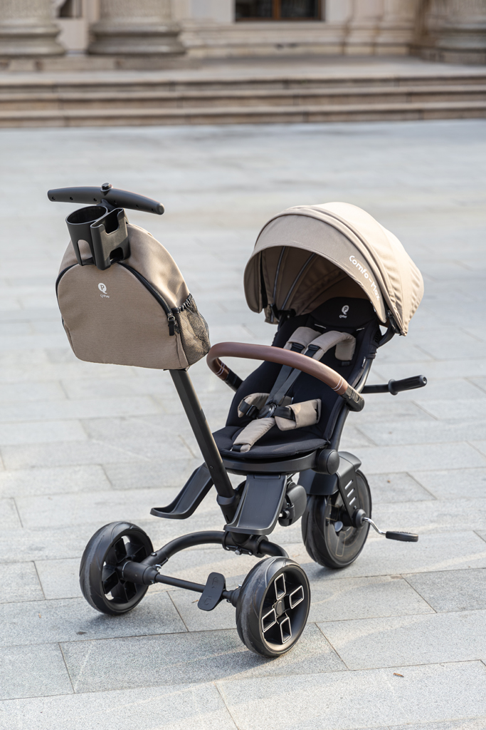 QPLAY Trojkolka Comfo Max Coffee, 7v1, vek 10-72 mesiacov