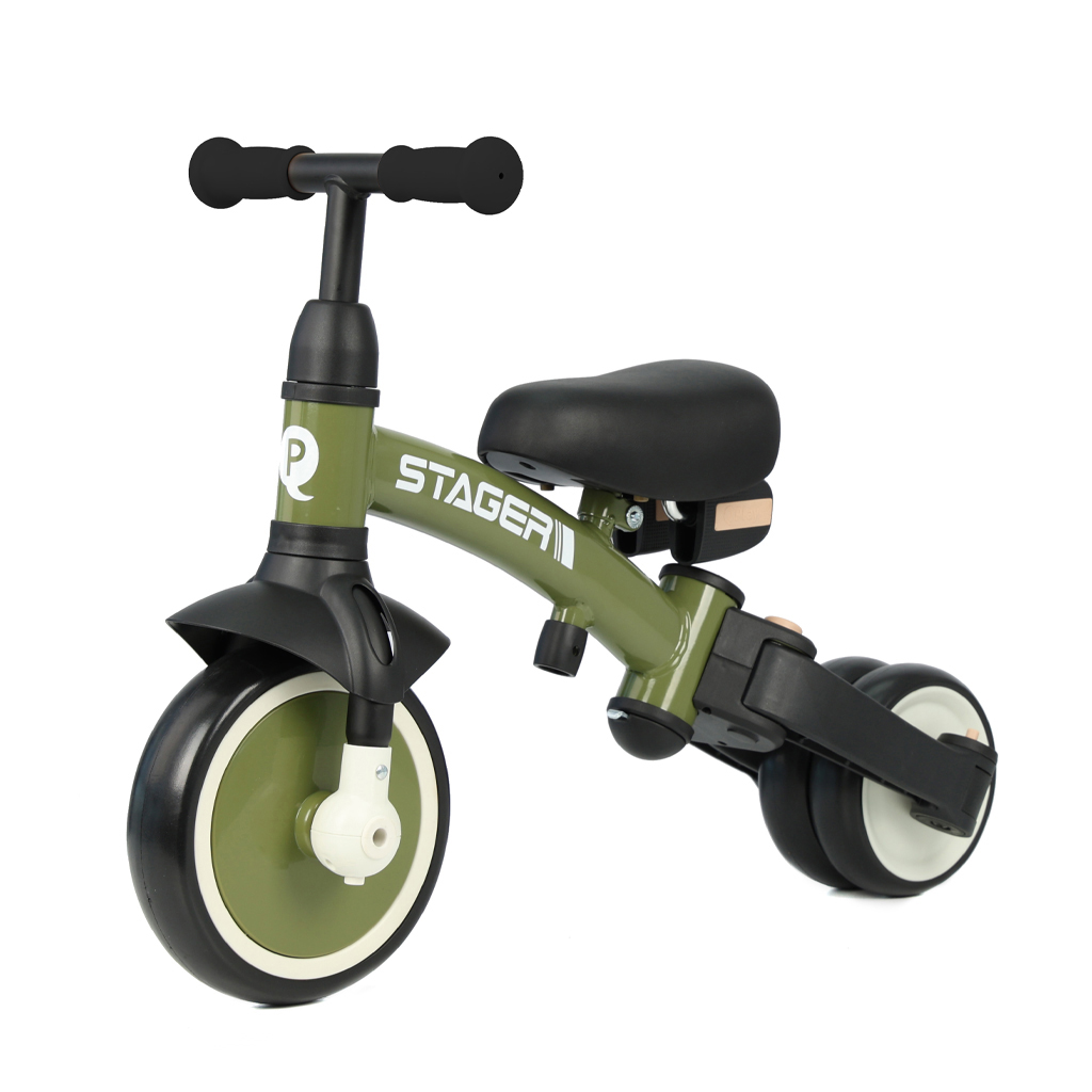 QPLAY Trojkolka Stager 3v1 Green, 2-6 rokov