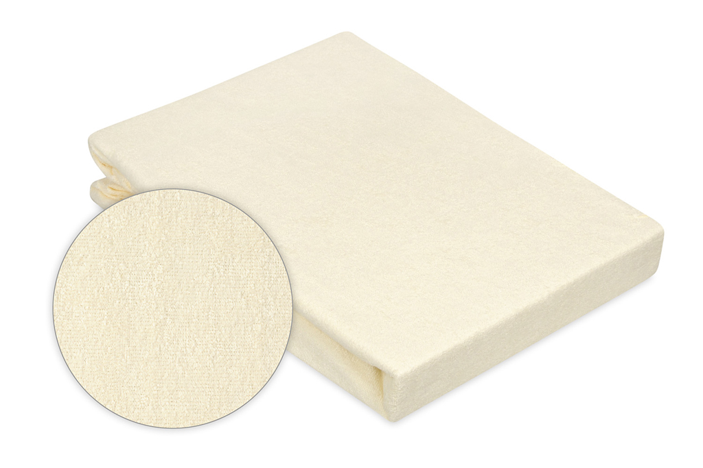 BABYMATEX Plachta napínacia froté Premium 70x140cm ecru