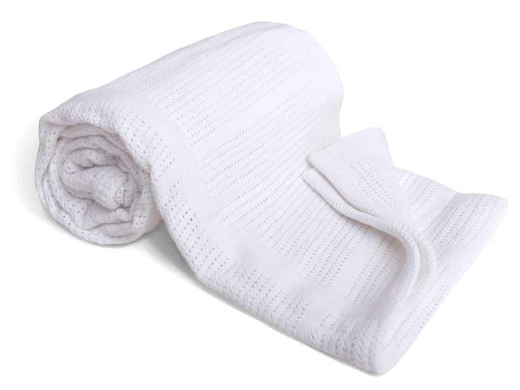 BABYMATEX Deka úpletová z bavlny 75x100cm Sisi biela