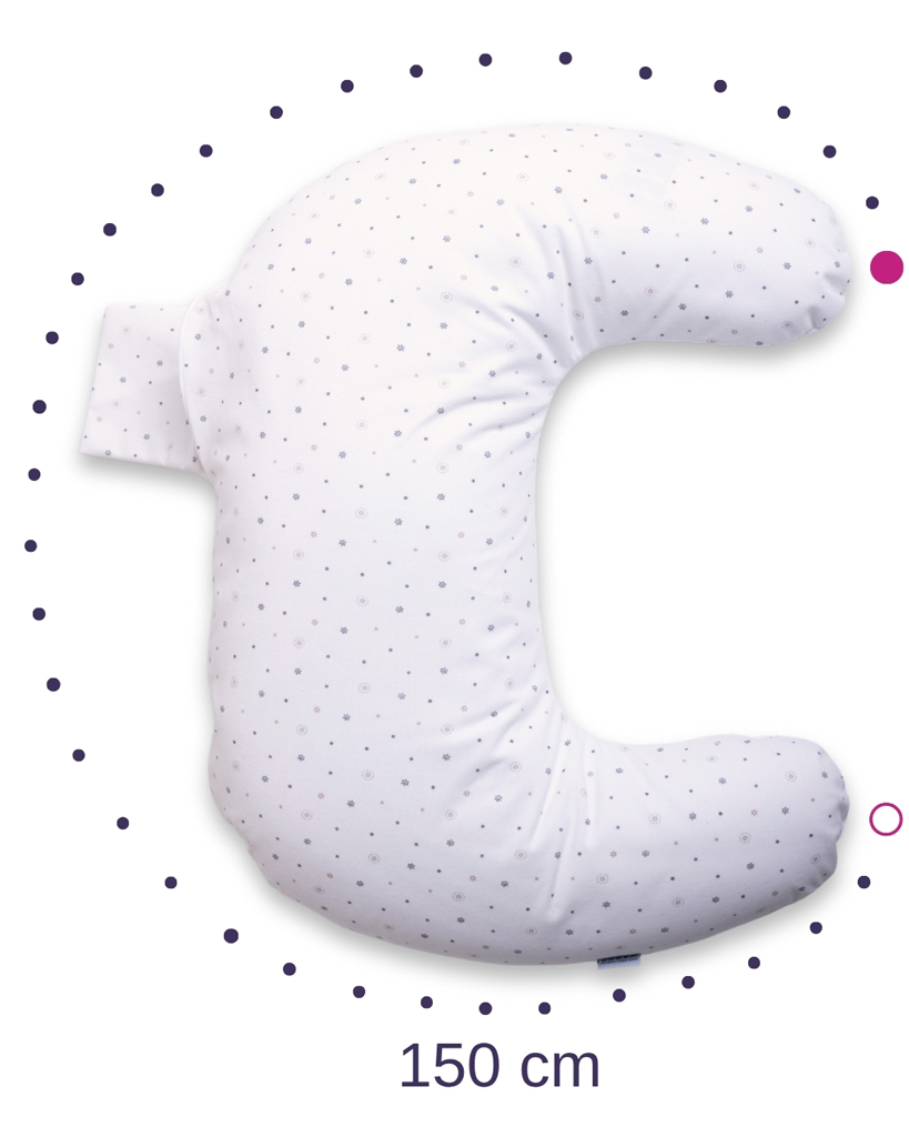 BABYMATEX Vankúš na dojčenie polohovací miniRelax Jersey 150cm Hviezdičky