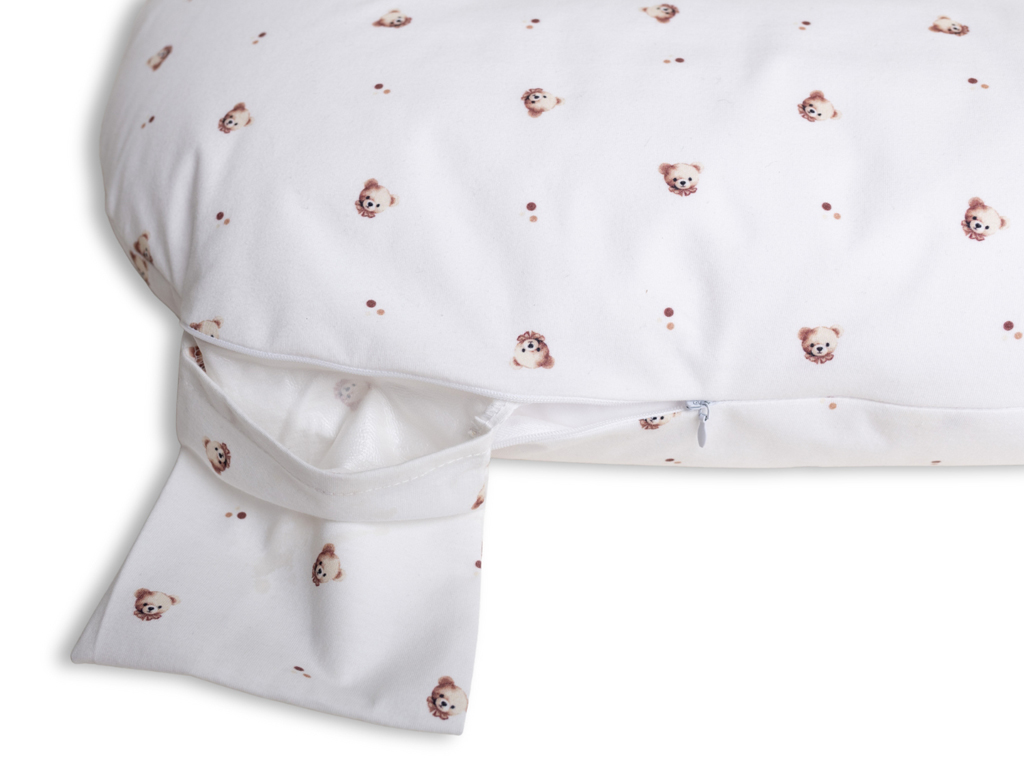 BABYMATEX Vankúš na dojčenie polohovací miniRelax Jersey 150cm Medvedík
