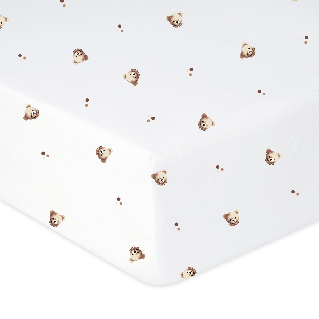 BABYMATEX Prostěradlo napínací Jersey 60x120cm Medvídek